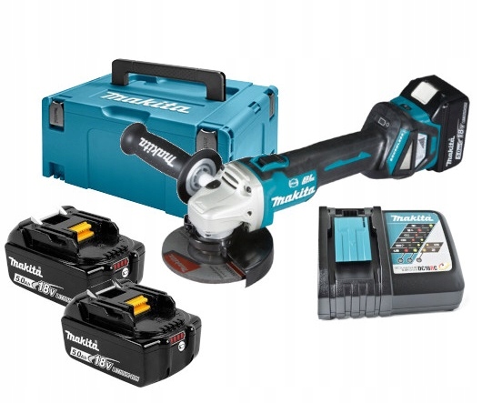 Úhlová Akumulátorová Bruska 125 mm 18V 3x5,0Ah Makita DGA513RT3J Makpac