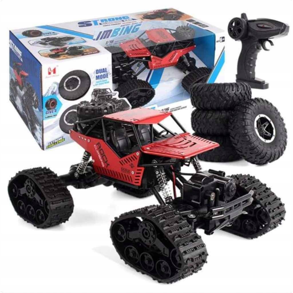 2. Dálkově ovládaný terénní traktor 4x4 v červené barvě