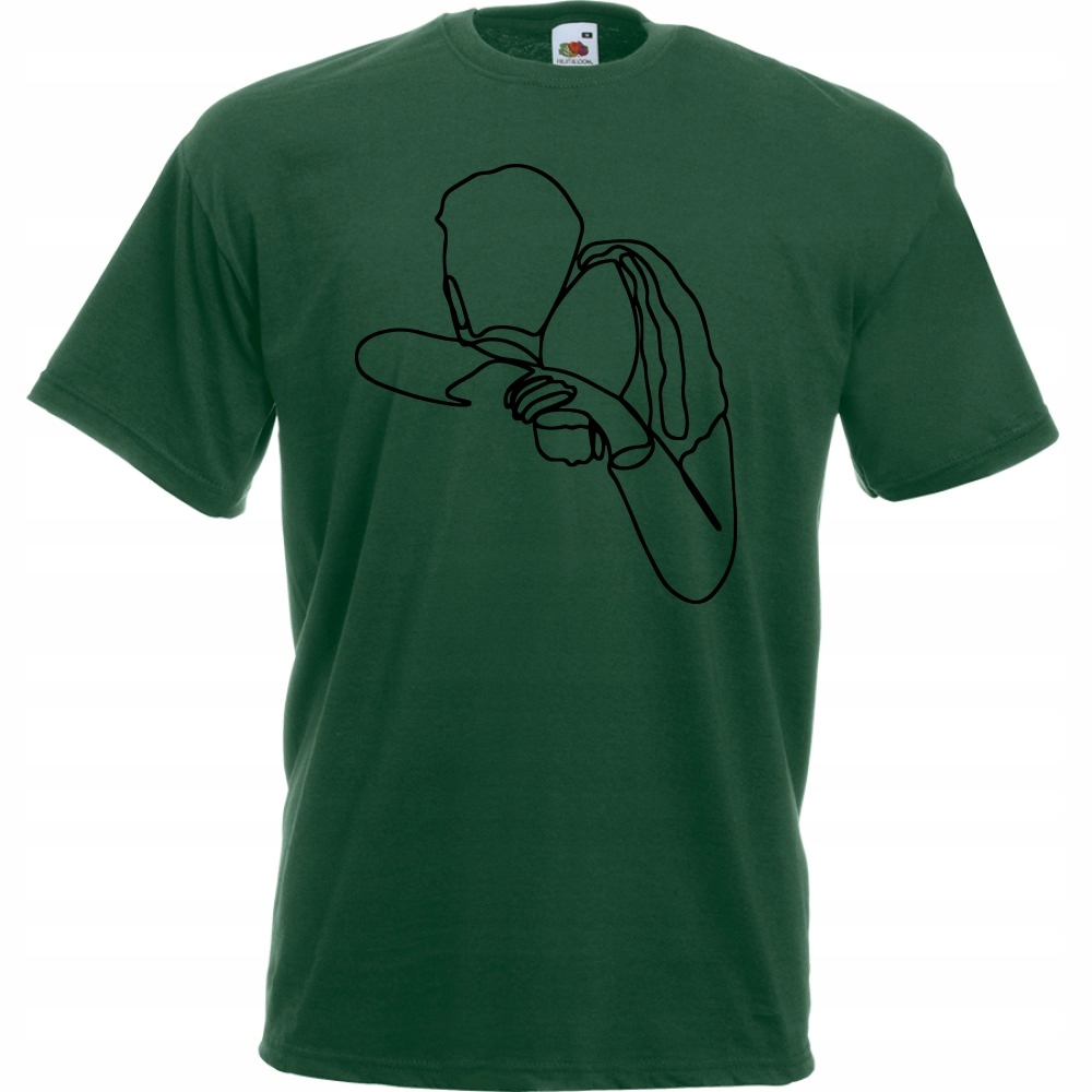 

Koszulka line art przytulanie M butelkowa