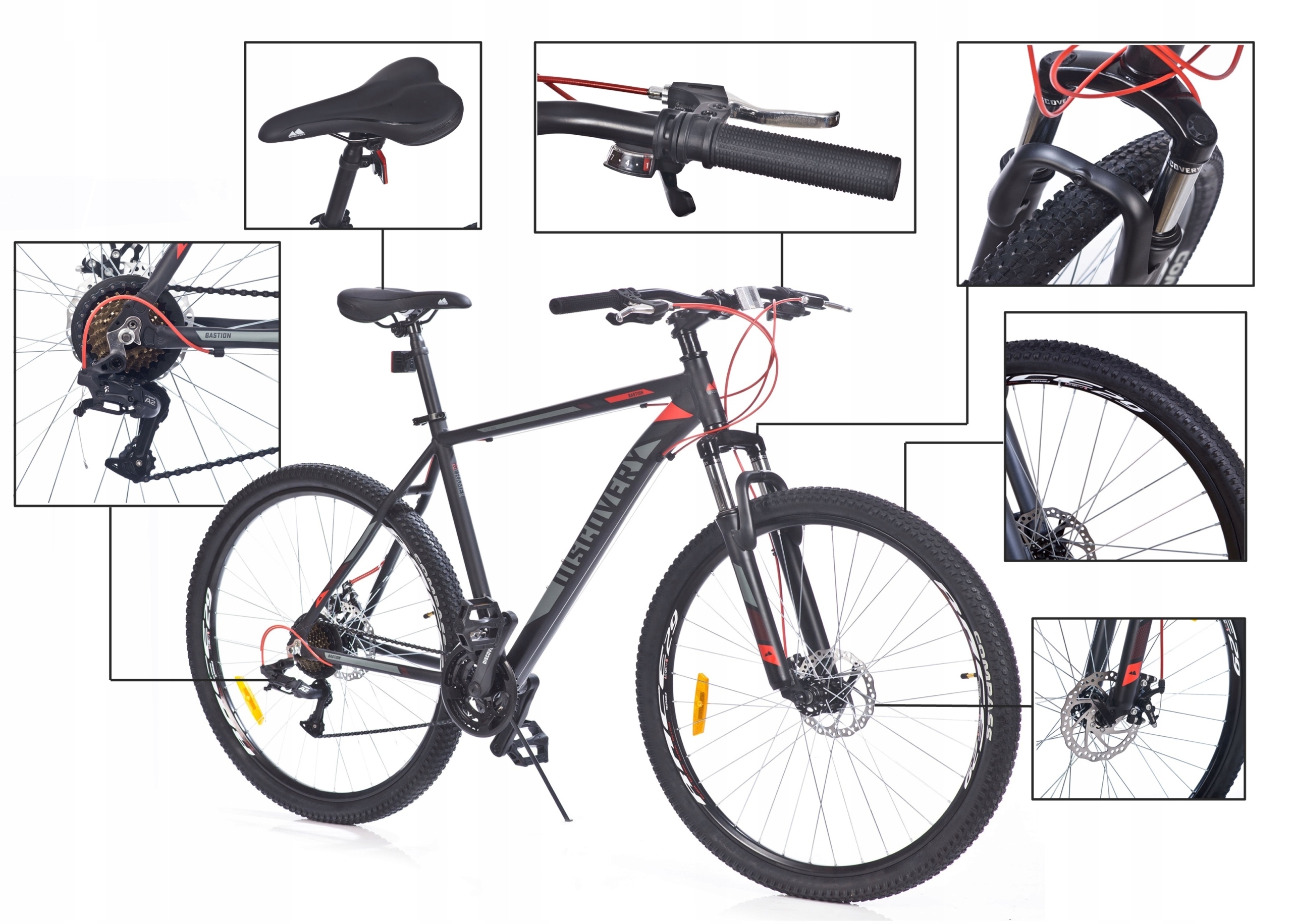 ROWER GÓRSKI MTB koła 29 cali amortyzacja tarcze aluminiowa rama 165-180 cm EAN (GTIN) 4823089740256