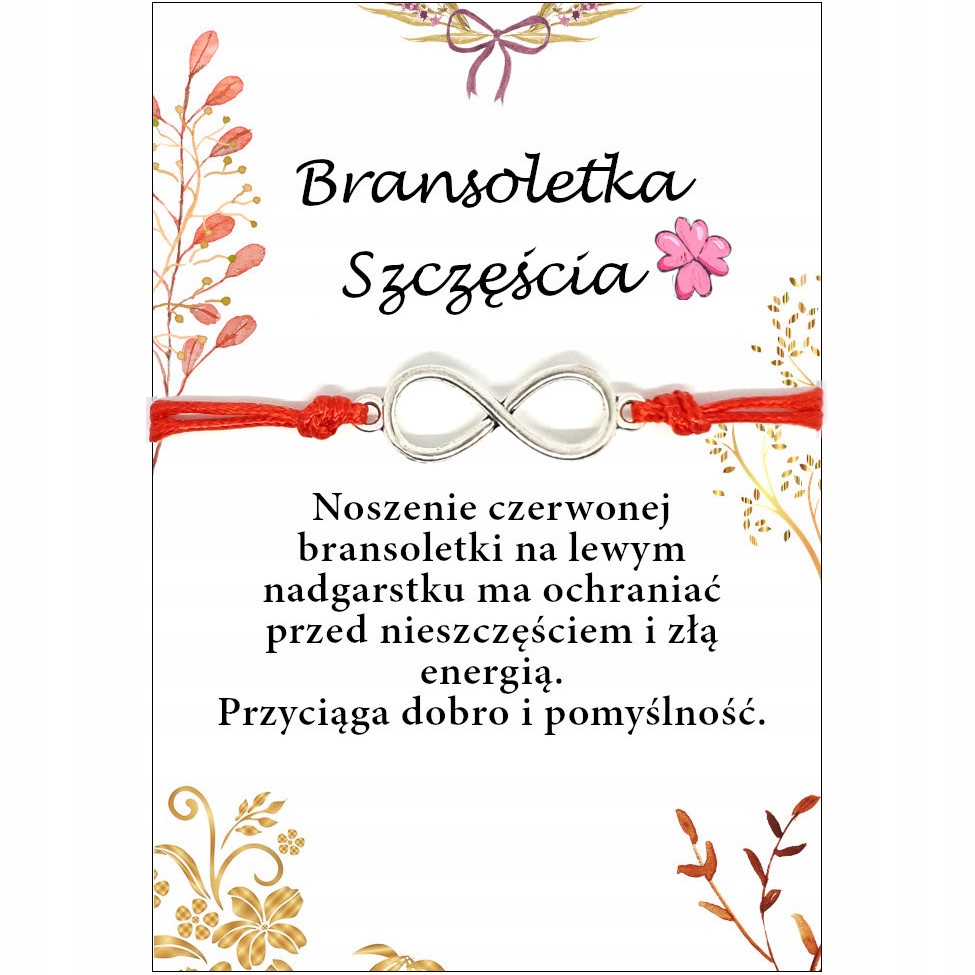

Bransoletka Szczęścia Nieskończoność Amulet Kabała
