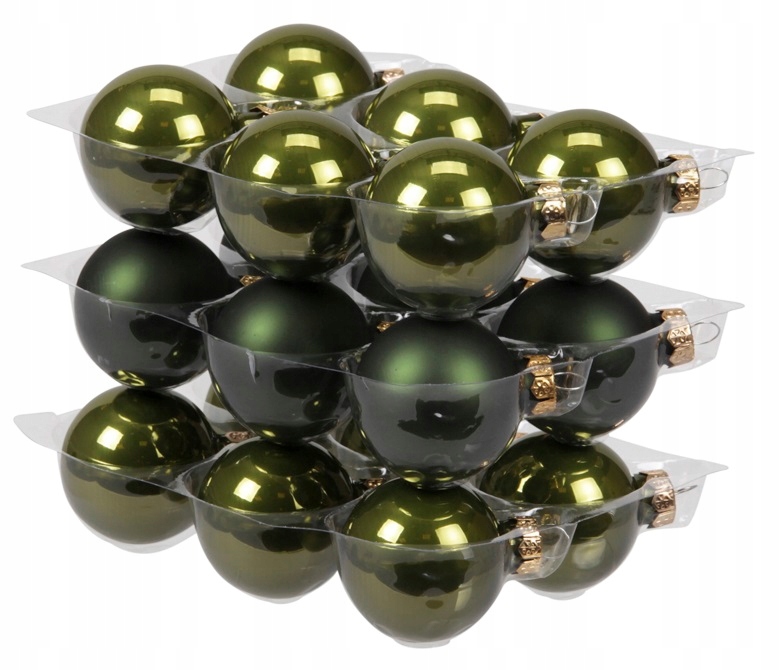 

Szklane Bombki Bombka 4cm 18szt Oliwka