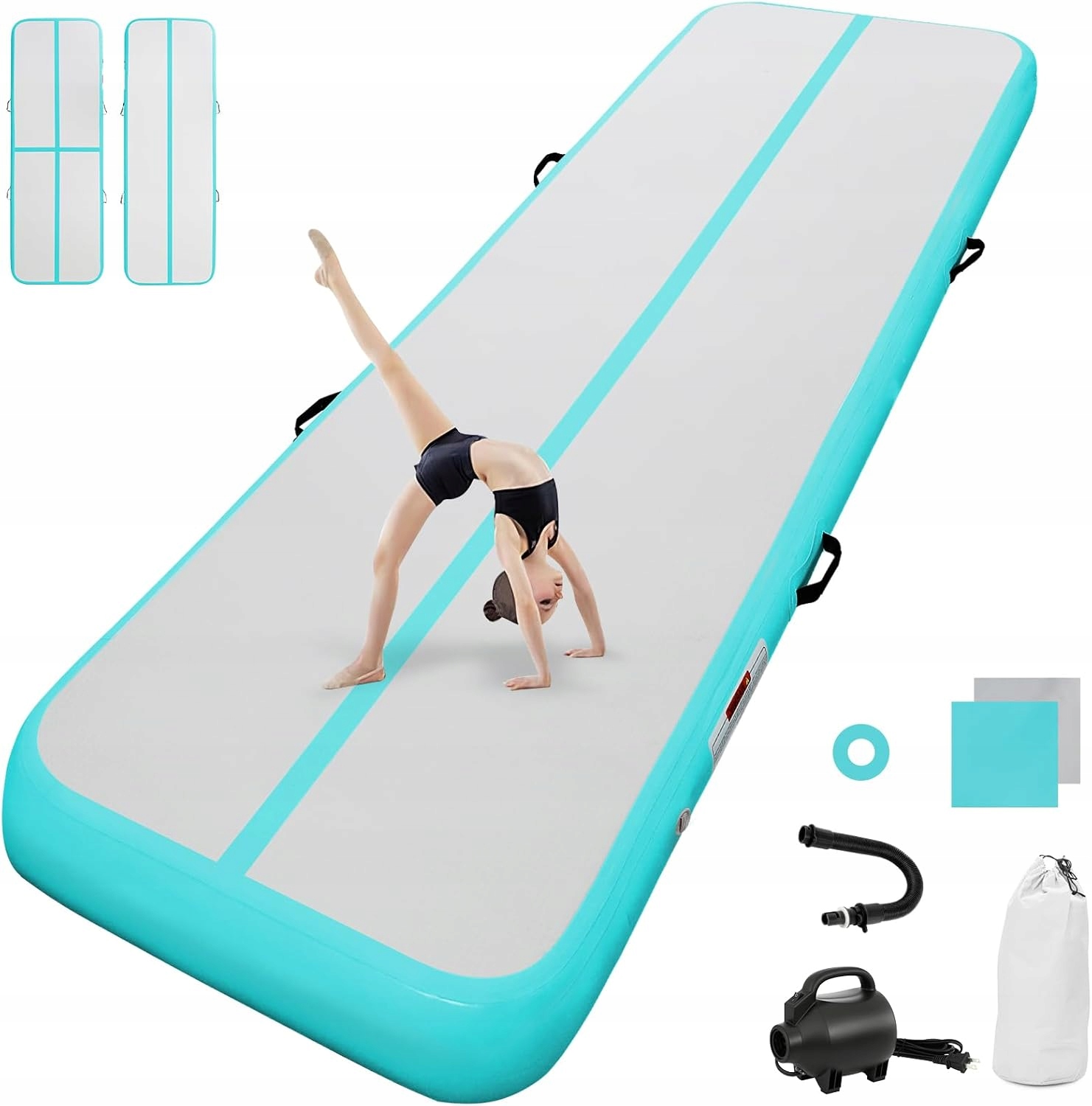 Nafukovací matrace Airtrack matte šedozelená 300x100x10 cm