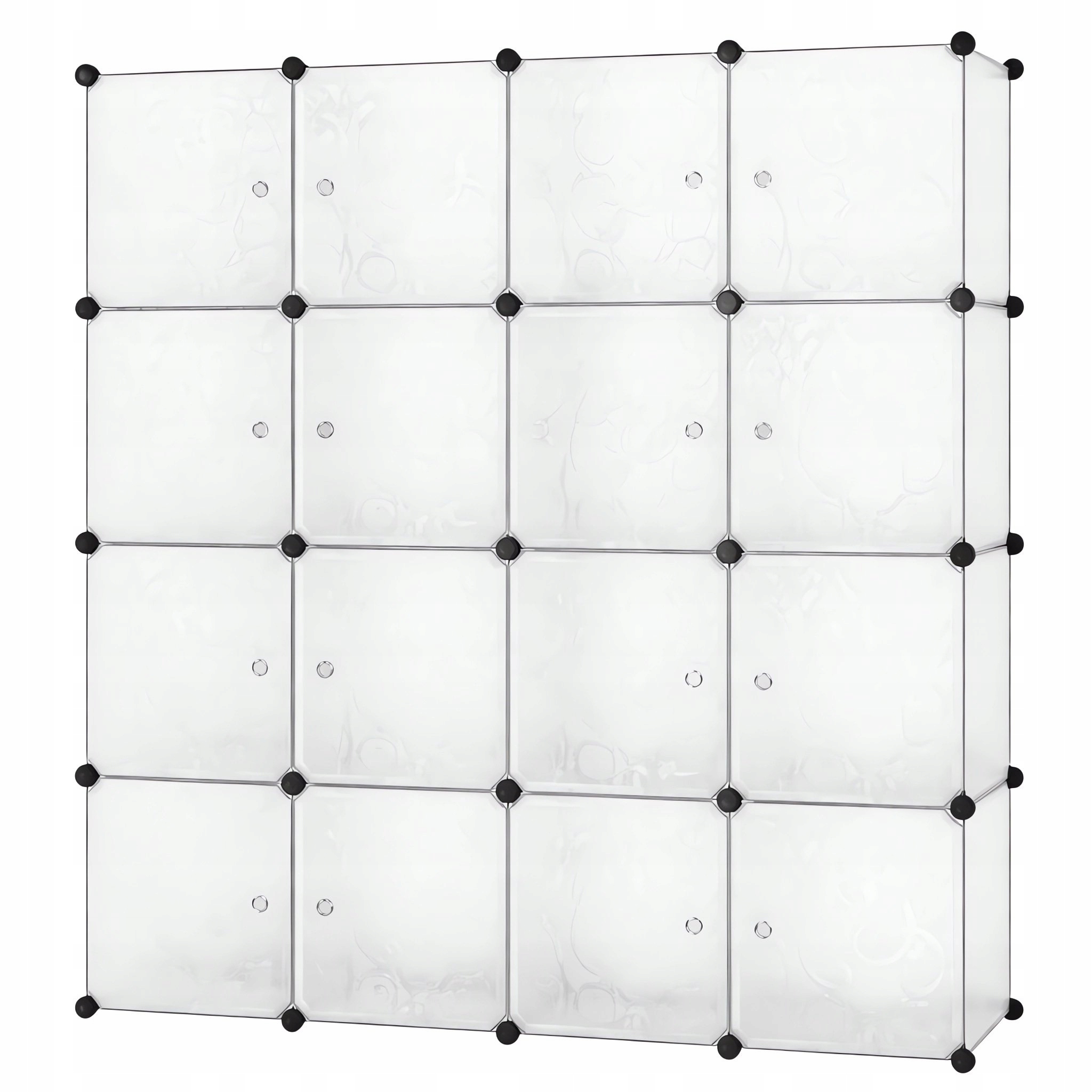 Hogler 3883 Variabilný regálový systém 16 modulov, 144 x 144 x 37 cm, transp