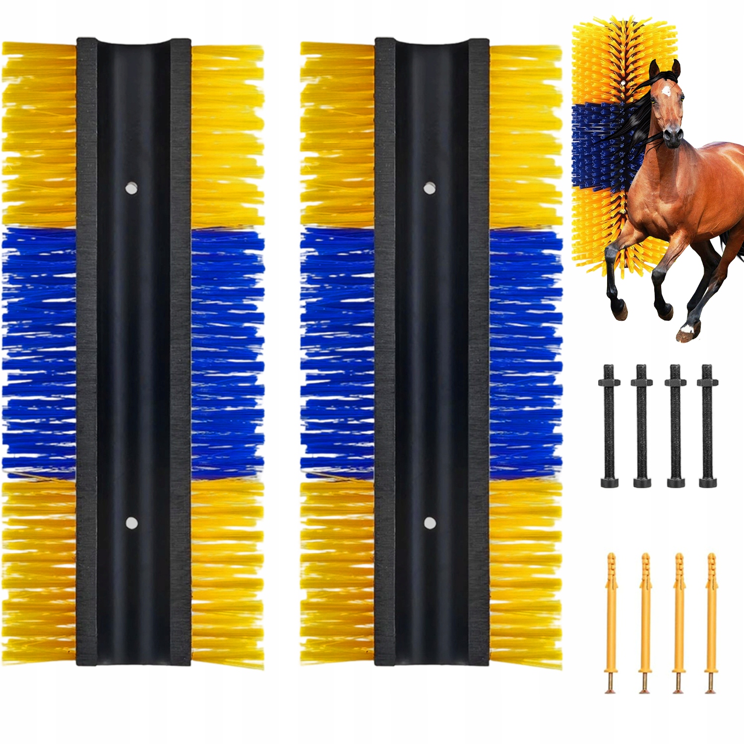 Kartáč Pro Koně, Dobytek, Sada 2 Kartáčů Pro Hospodářská Zvířata