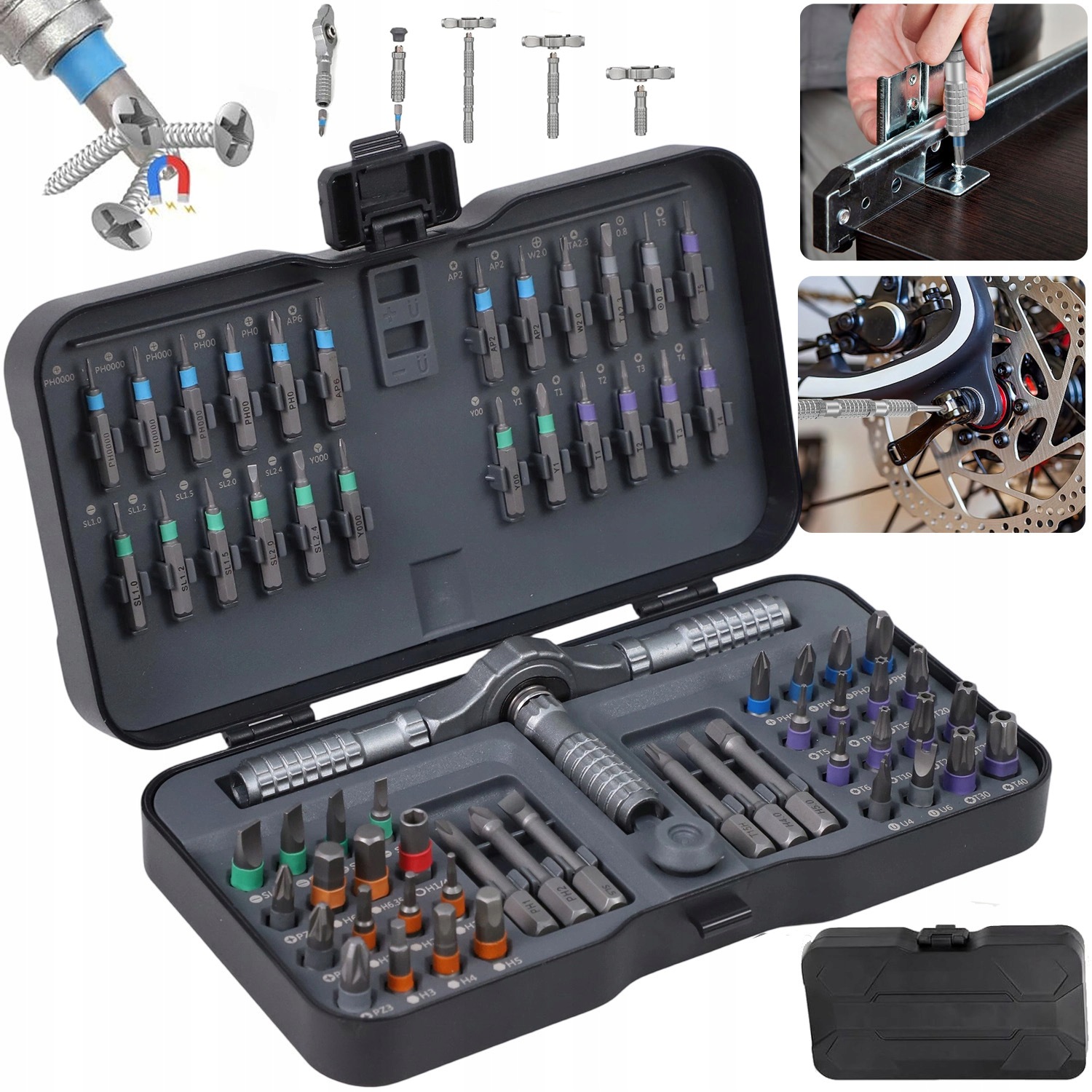 Magnetická Sada 66V1 Ráčnových Šroubováků Pro Opravu Nářadí Diy