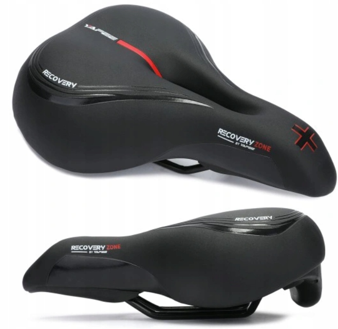 SIODEŁKO ROWEROWE ŻELOWE KOMFORTOWE + LAMPKA LED