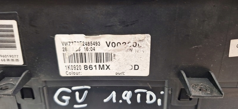 dials VW GOLF V 1K0920861MX