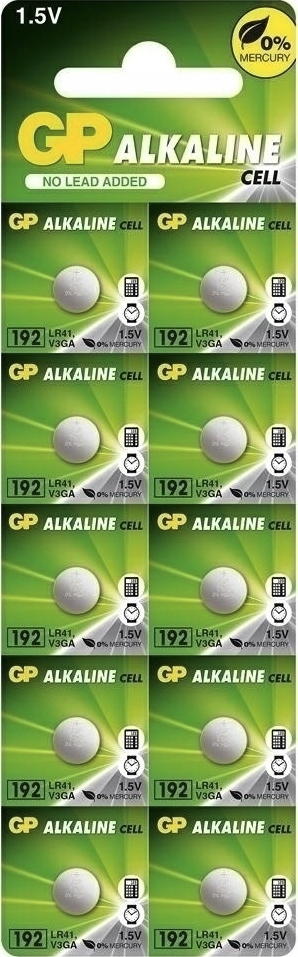 

Bateria Gp LR41 AG3 1.5V Alkaliczna 10 szt.