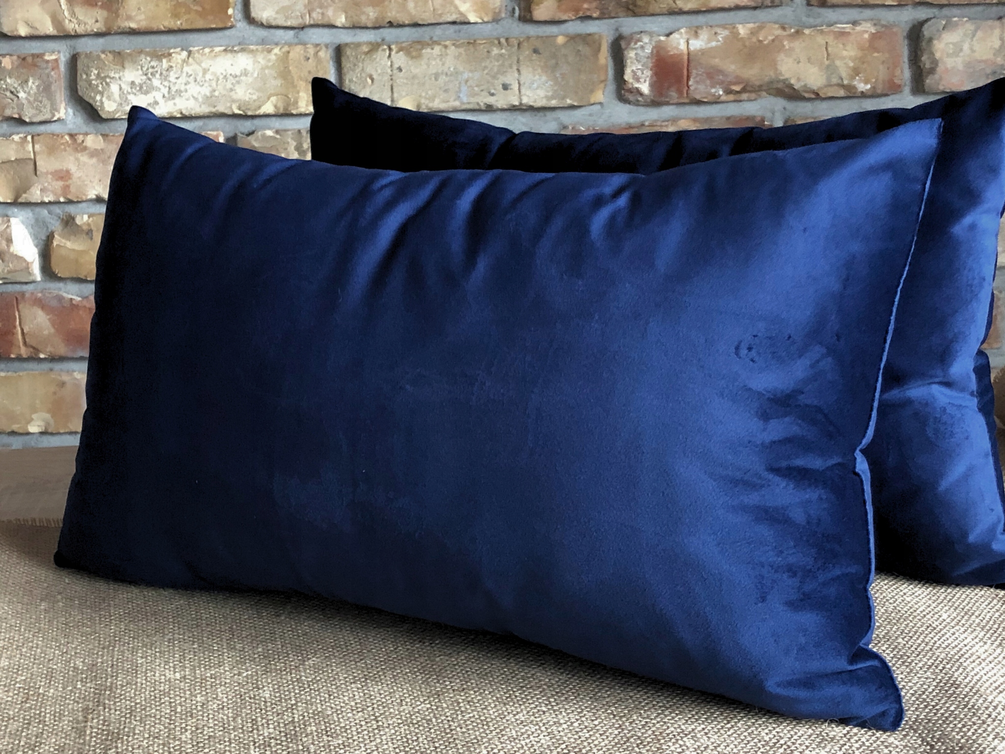 POSZEWKA WELUR VELVET GRANAT GRANATOWA 60x60 Długość 60 cm