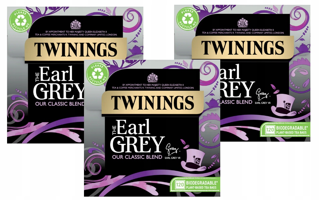 Twinings Earl Grey 3x120szt herbata angielska