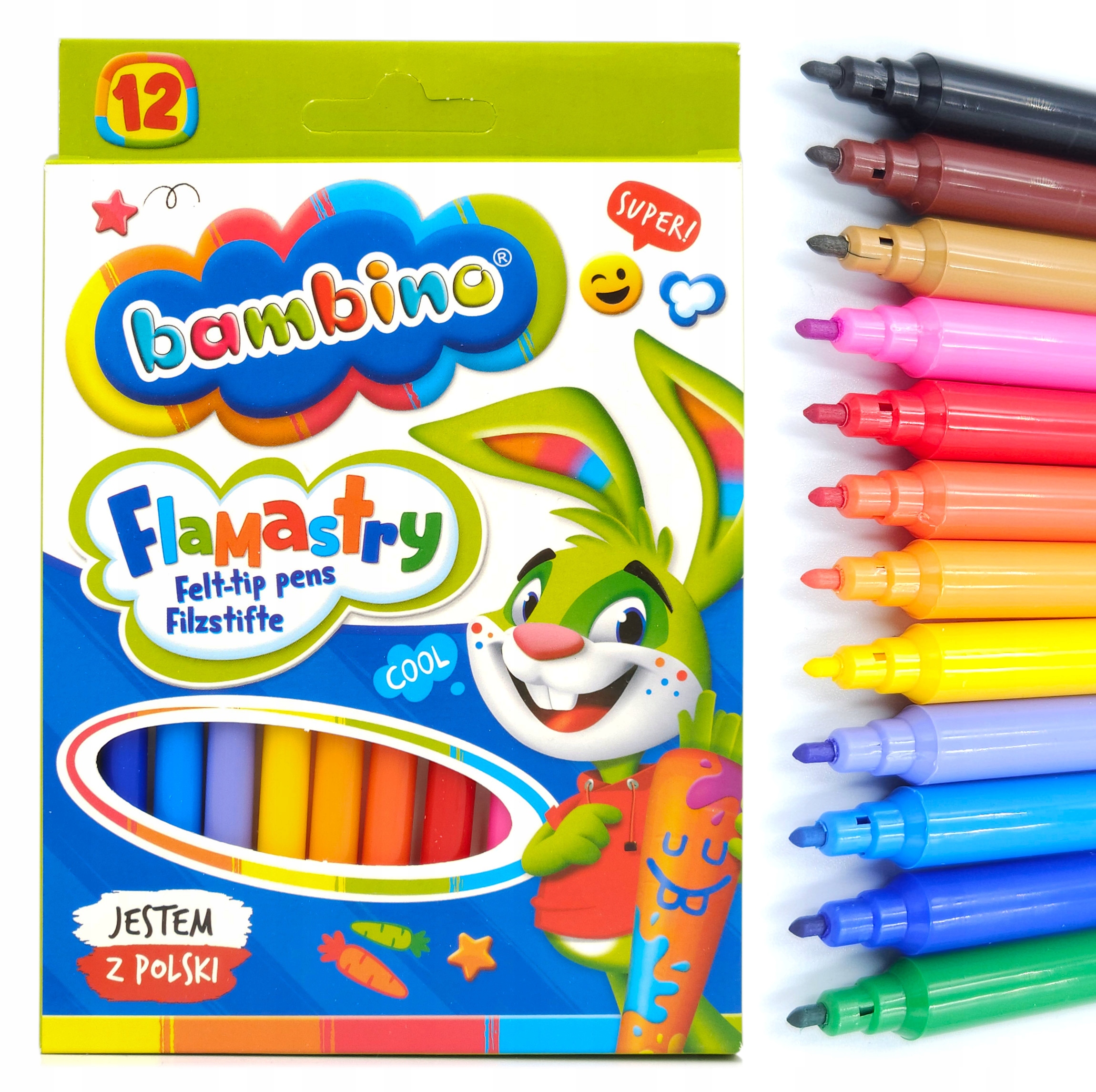 

Flamastry szkolne Bambino pisaki mazaki