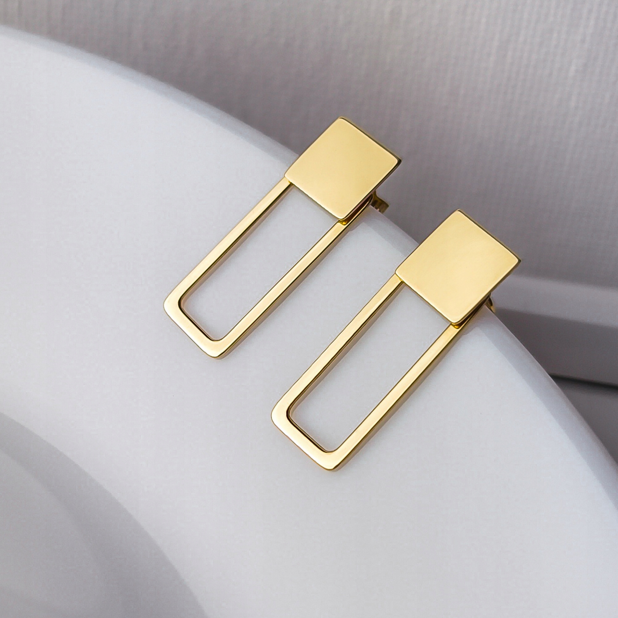 Puzetové náušnice Obdélníky pr.585