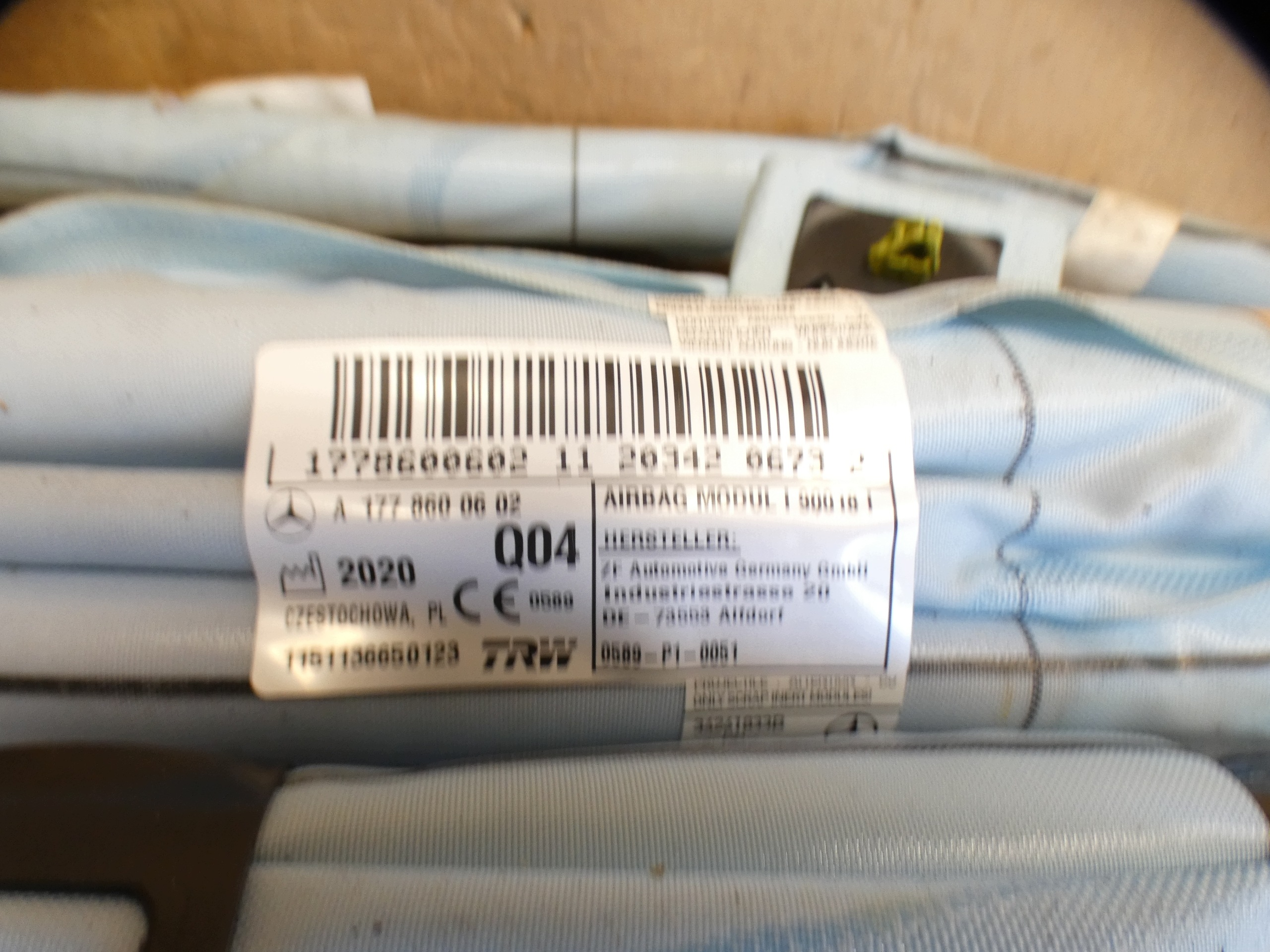 dachvorhang airbag luft links rechts MERCEDES A klasse W177