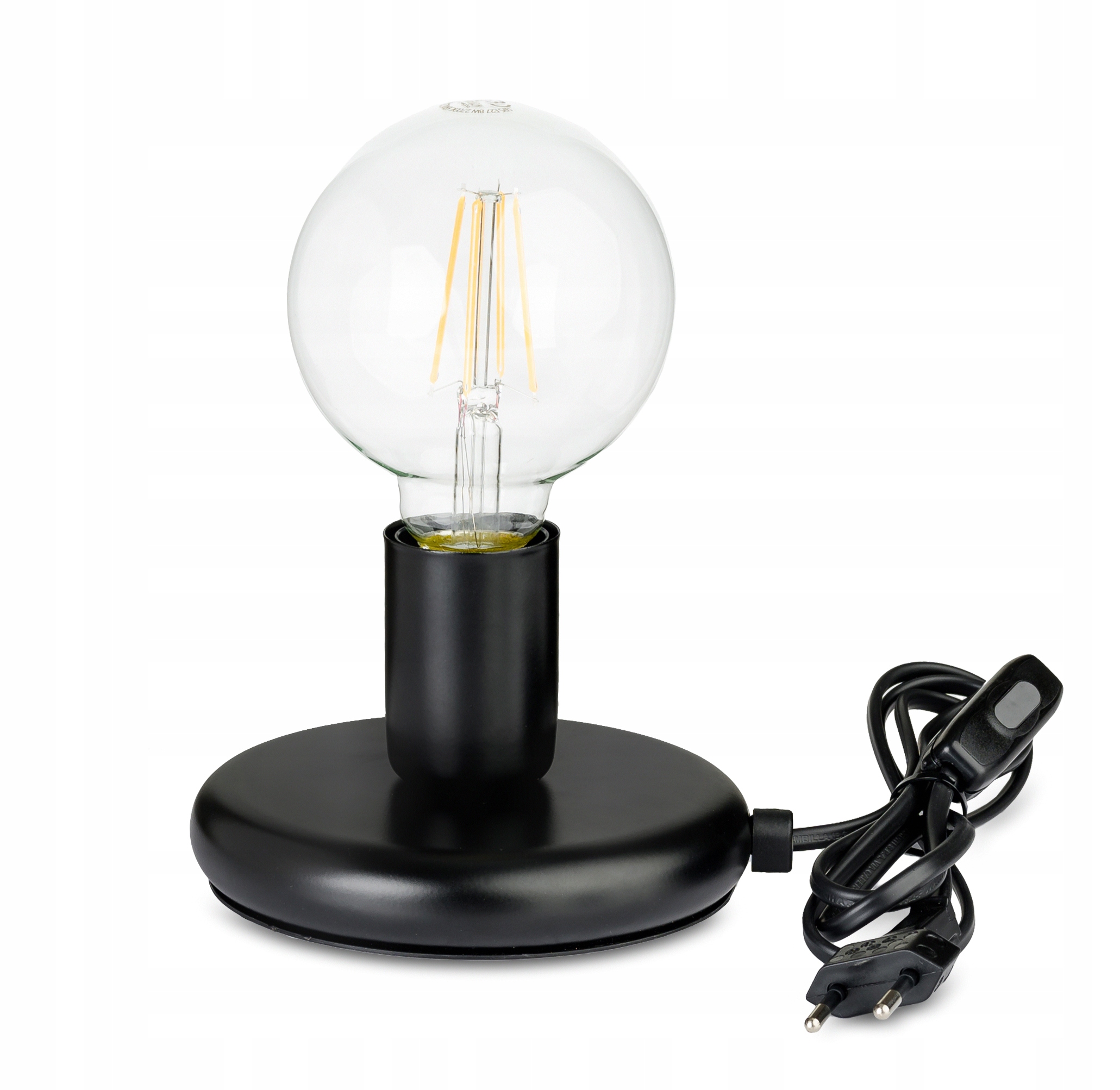 

Lampka nocna Lampa stołowa loft czarna na led E27