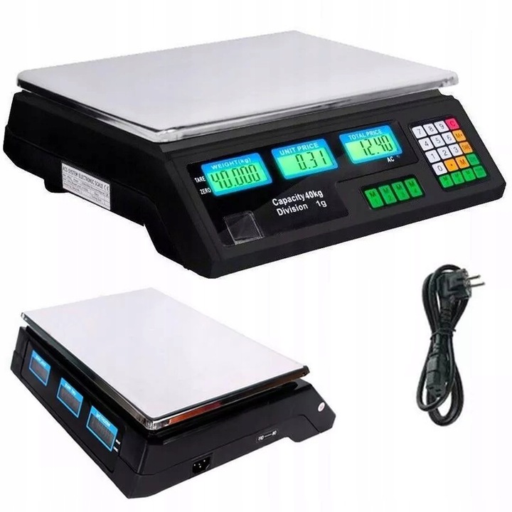

Waga Sklepowa Elektroniczna Kalkulacyjna LCD 40 Kg