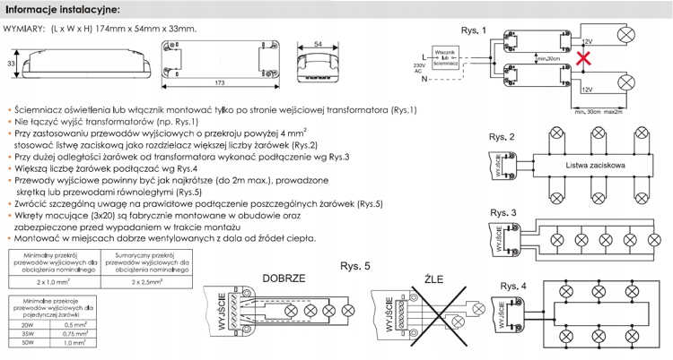 GOVENA TRANSFORMATOR ŚCIEMNIALNY DO LED 0-150W Marka Govena