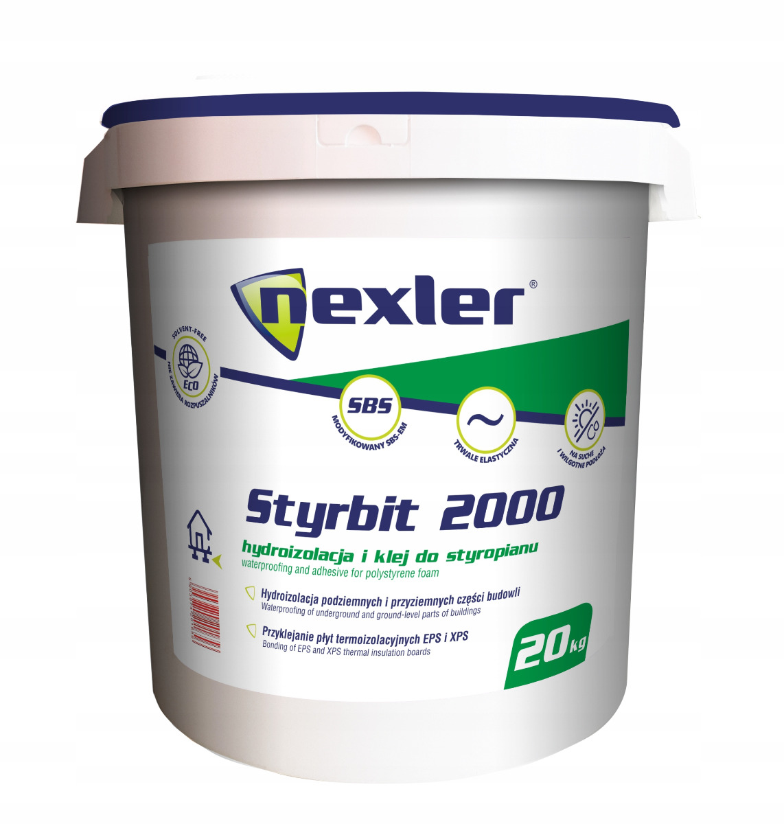Nexler Styrbit 2000 Hydroizolacja i klej do styropianu 20kg/op. 33szt/pal.