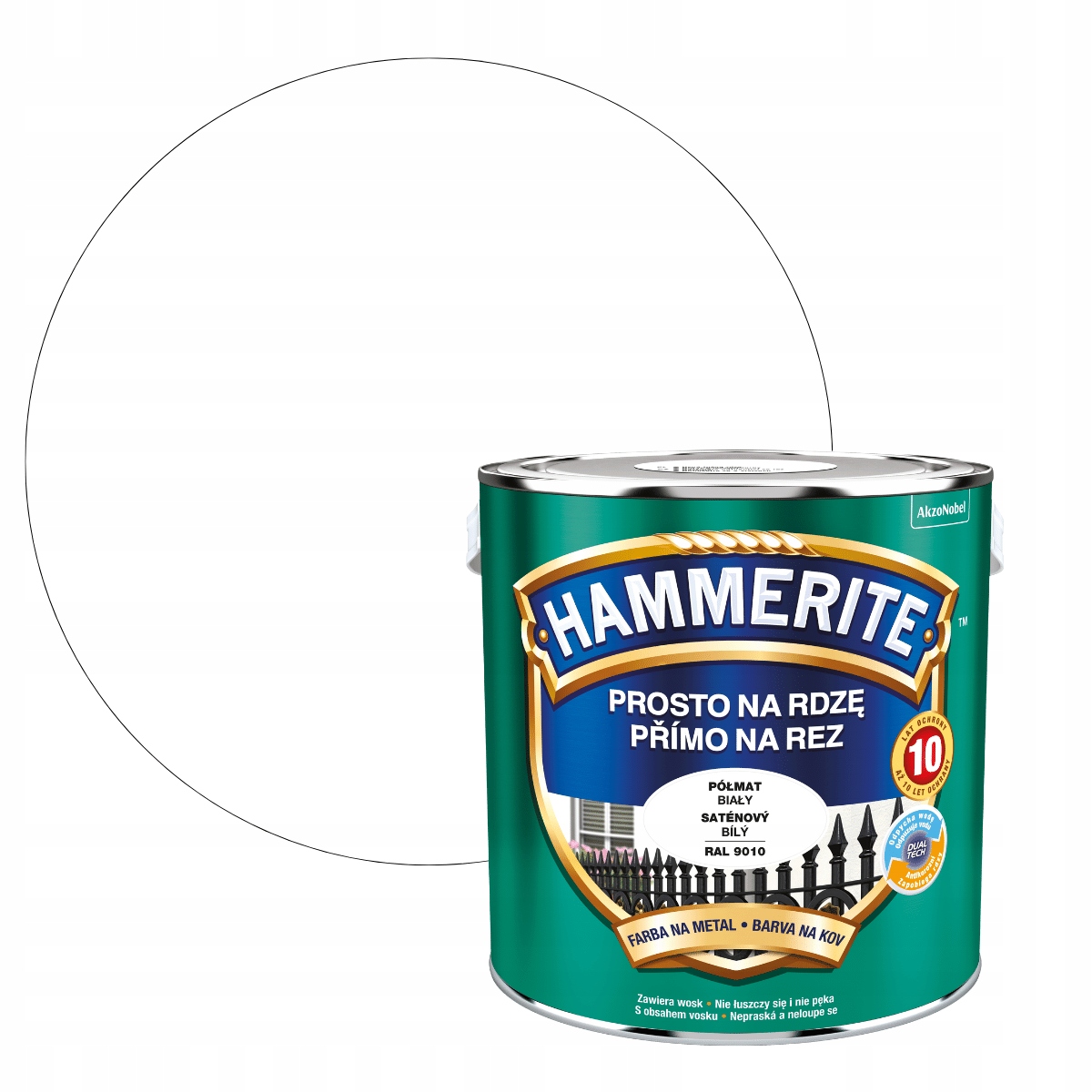Hammerite Proti Rzi 2,5 L Bílý Polomatný