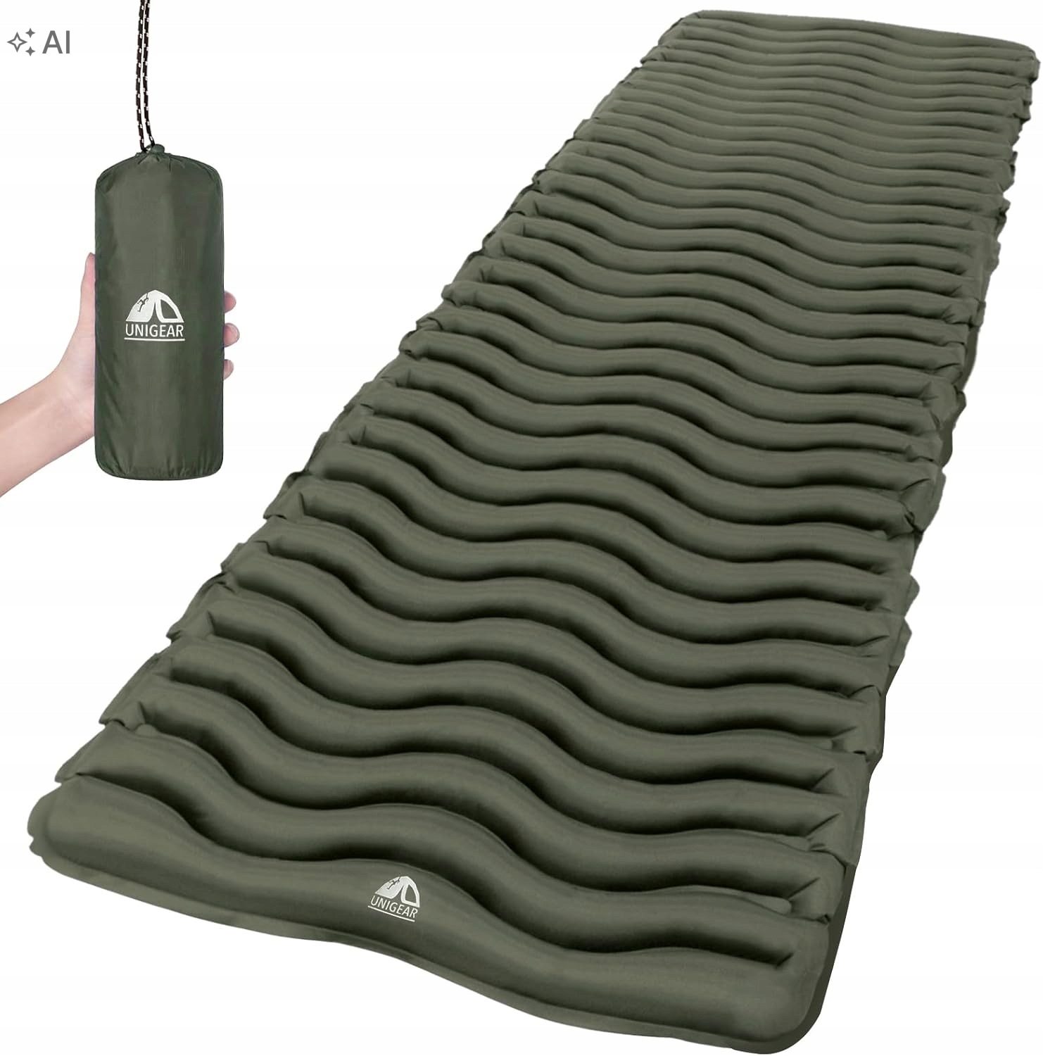 Mata dmuchana Unigear 190x66cm 520g ultralekka 40D Nylon Tpu