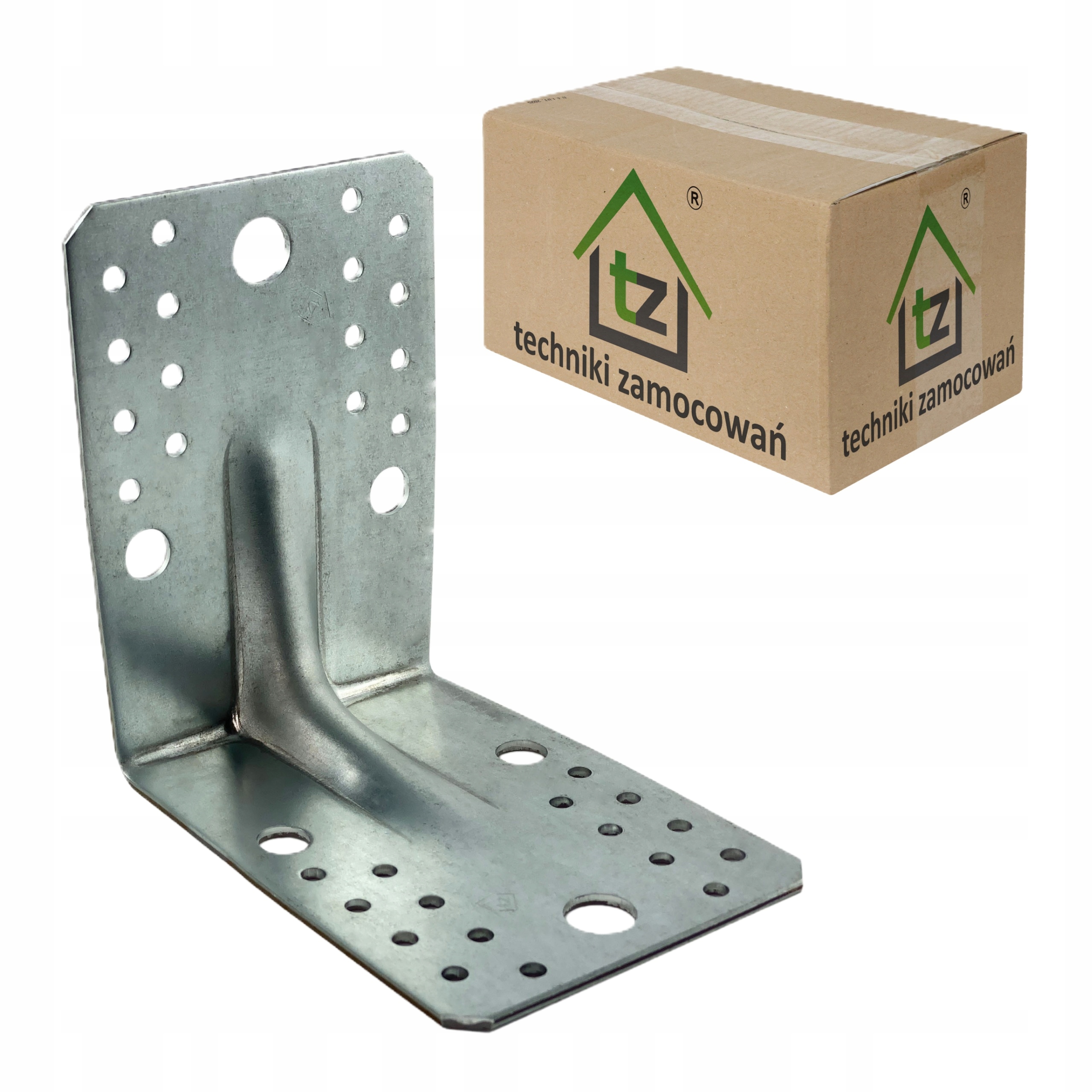 Úhelník Prolisovaný Ocelový Trvanlivý Pevný Pro Konstrukci 125x125x90 mm