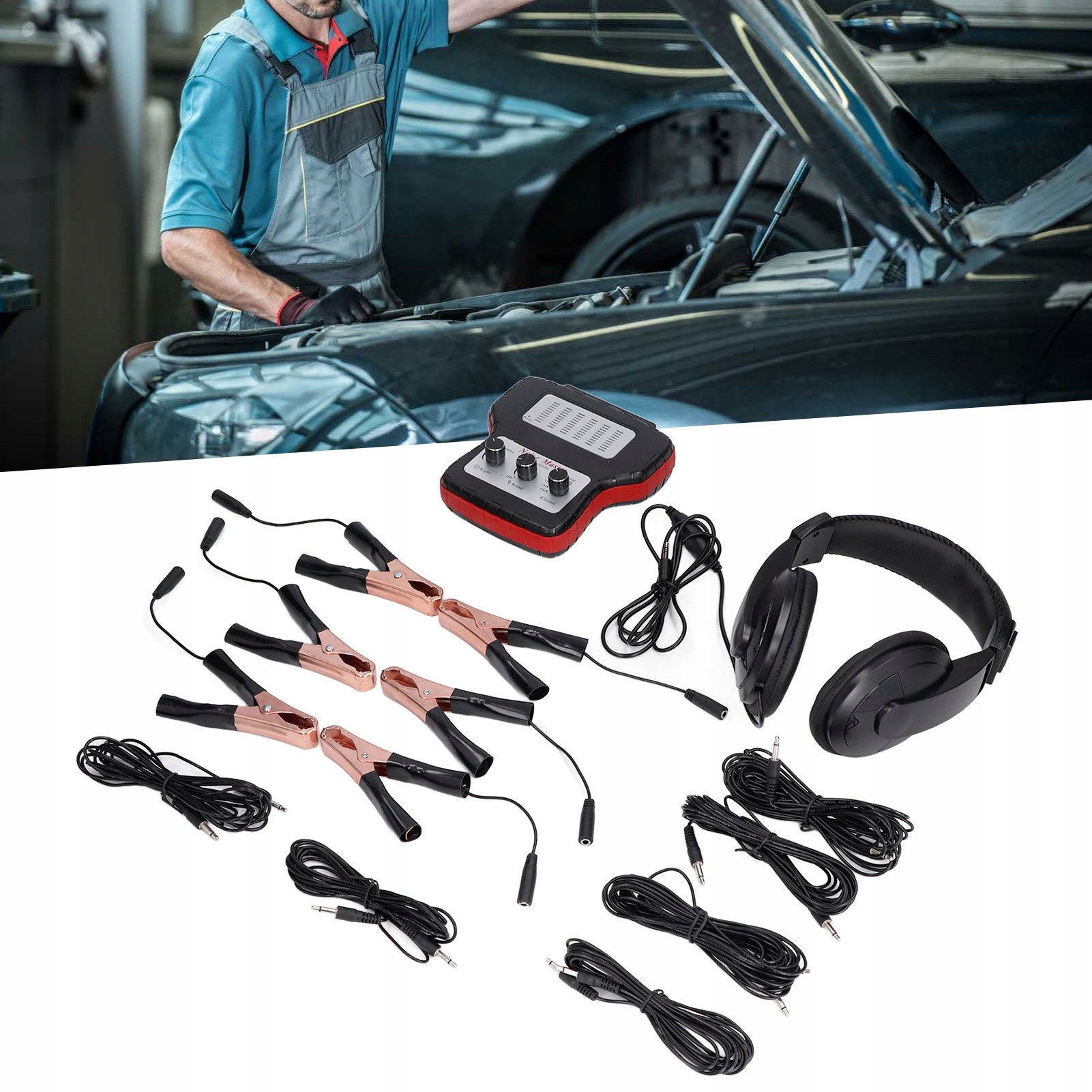 6-kanálový set automobilových stetoskopov