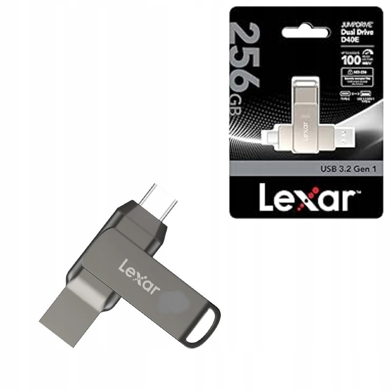 Pendrive 256GB Lexar JumpDrive D400 Usb-c Usb-a dual interface