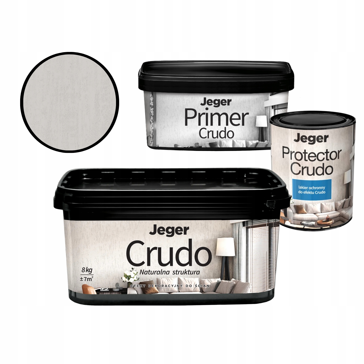 Zestaw Dekoracyjny Ścienny Naturalne Wżery Crudo Shell Primer Lakier