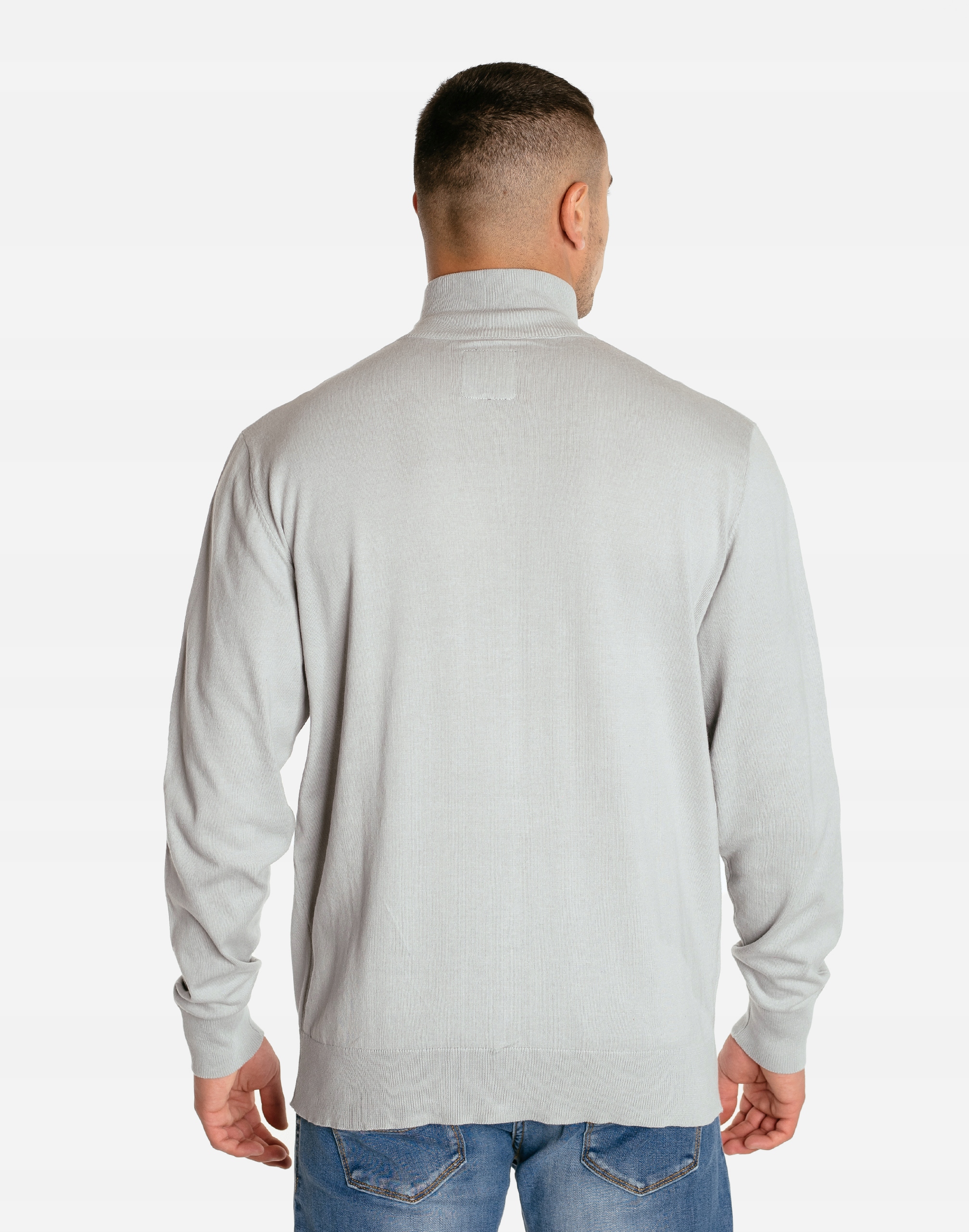 Sweter Męski Rozsuwany Półgolf Golf S3S C116 r XXL Kolor szary