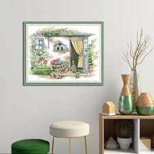 Křížková výšivka počítaná sada (kanva, mulina)