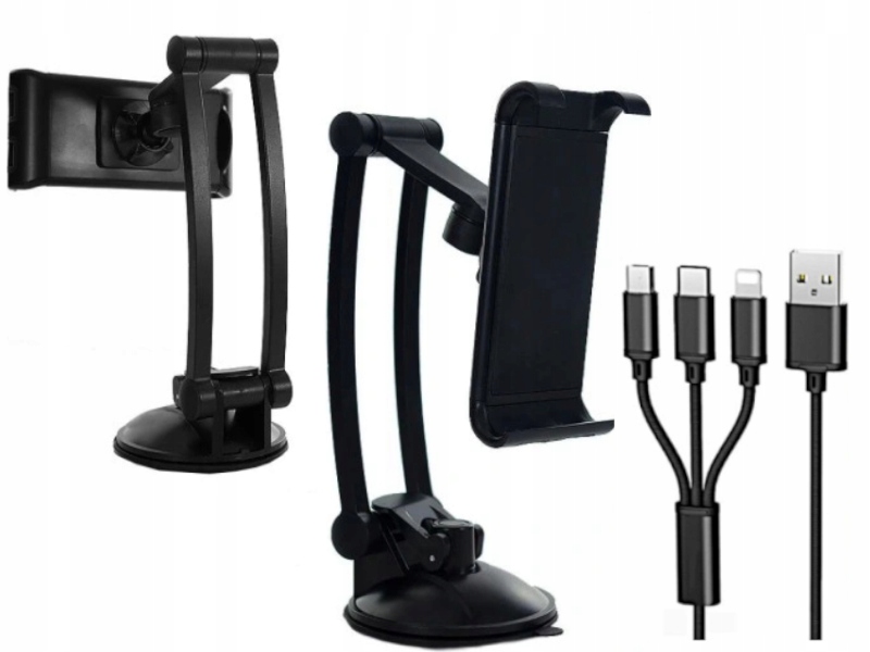 

Mocny Uchwyt na Tablet 4-11' Telefon +Kabel 3w1
