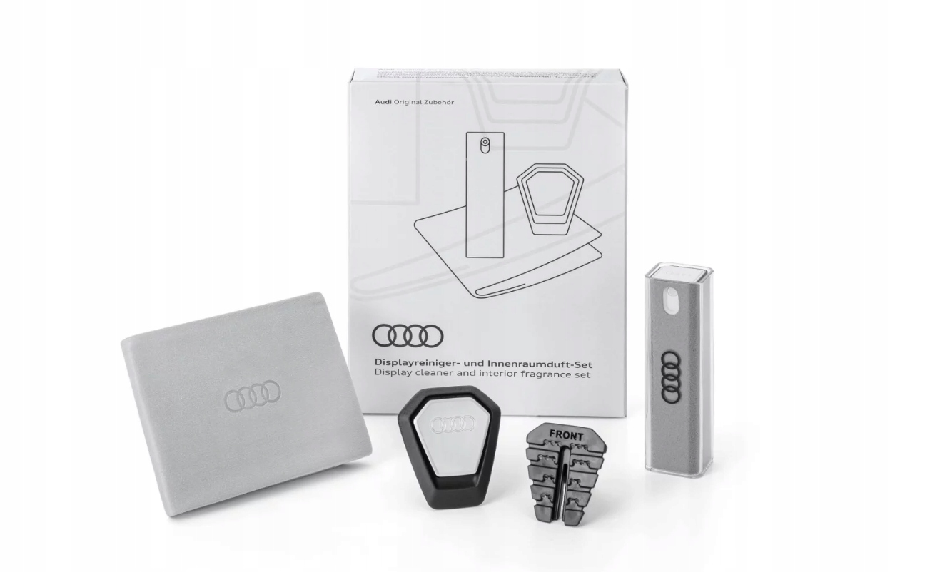 Súprava s prostriedkom na čistenie displeja a osviežovačom vzduchu Audi