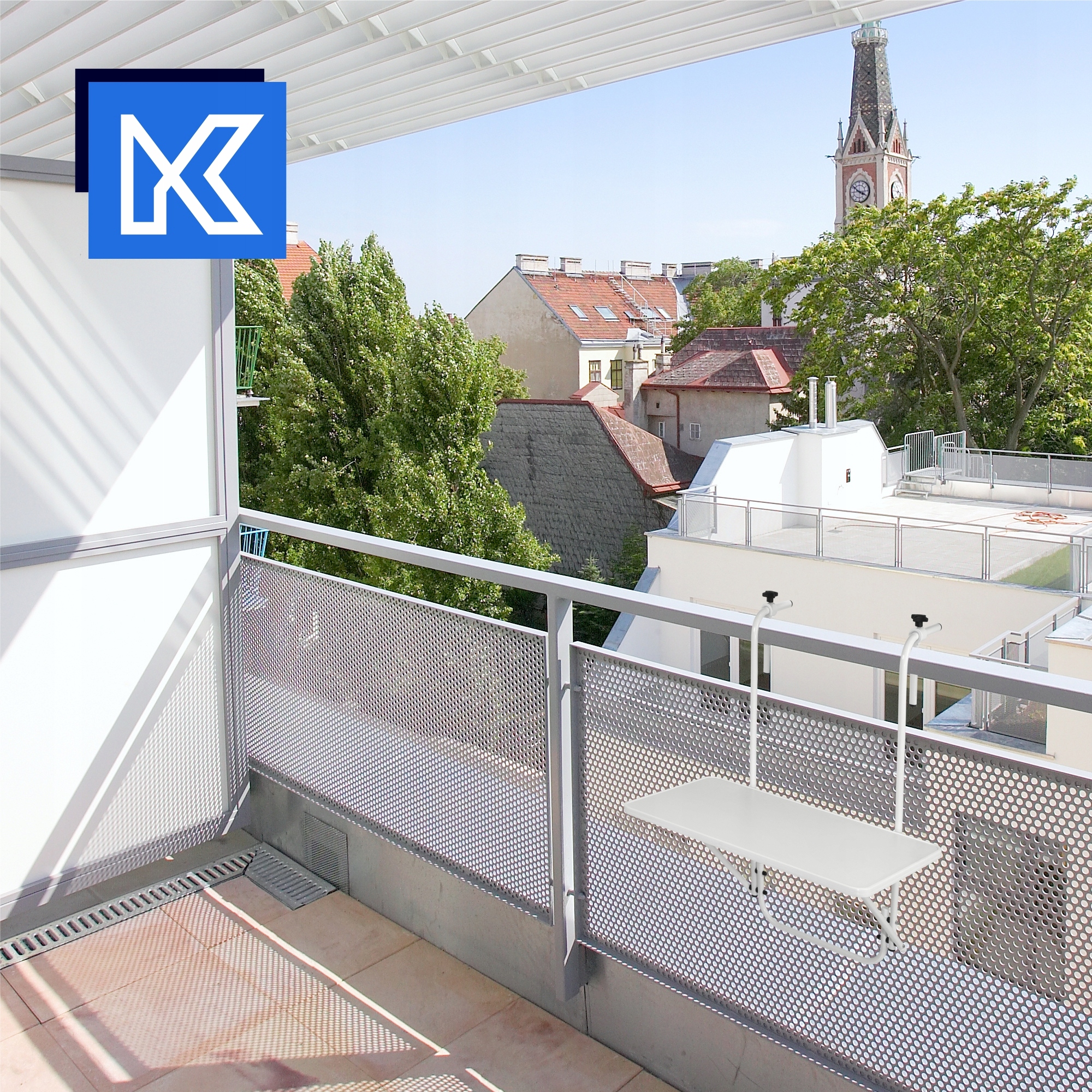 STÓŁ STOLIK BALKONOWY SKŁADANY WISZĄCY METAL BIAŁY Producent Kadax