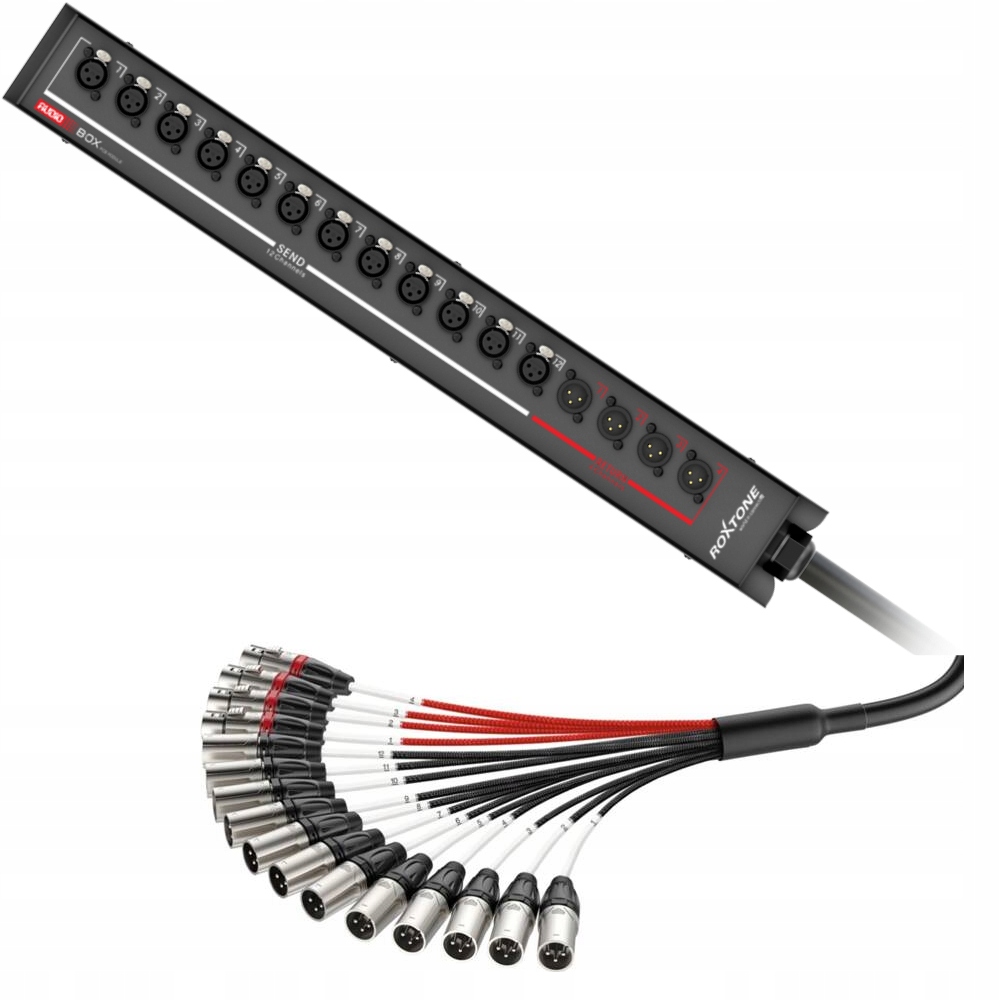 Kabel Wieloparowy Multicore Stagebox 16 x Xlr 20M Pyta Roxtone SFBN1204L20