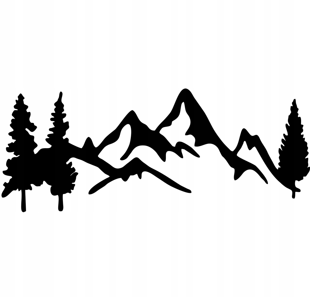 

Naklejka na samochód Góry Mountains Las 6x15