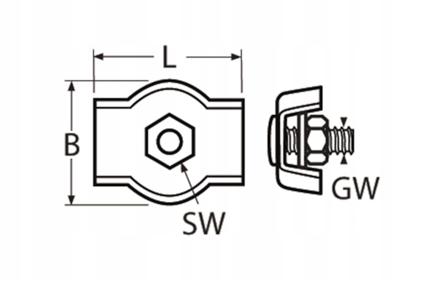 ZACISK DO LIN SIODEŁKOWY NIERDZEWNY 4mm POJEDYNCZY Rodzaj siodełkowy