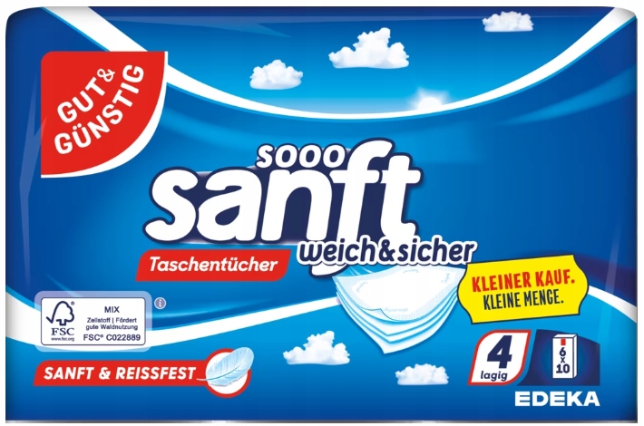 G&G Chusteczki Jednorazowe 6x10 sztuk 4 warstwy — 3
