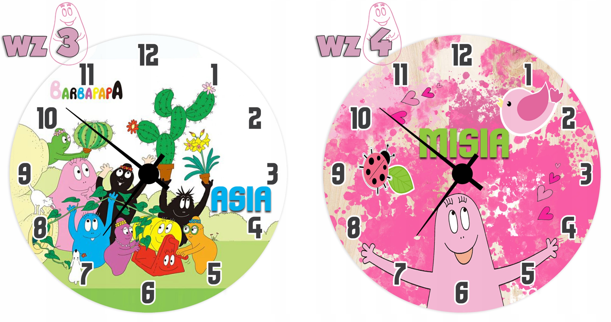 ZEGAR ścienny dla dzieci BARBAPAPA IMIĘ ŚWIĘTA Y4 Kod producenta ZEGAR PROPAGANDA