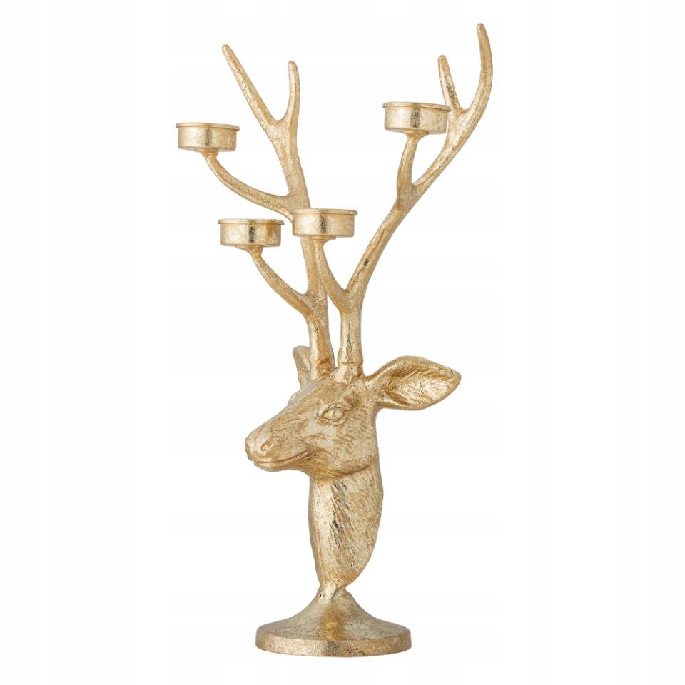 Bloomingville Christmas Kanei Vianočný svietnik Tealight Sob Zlatý
