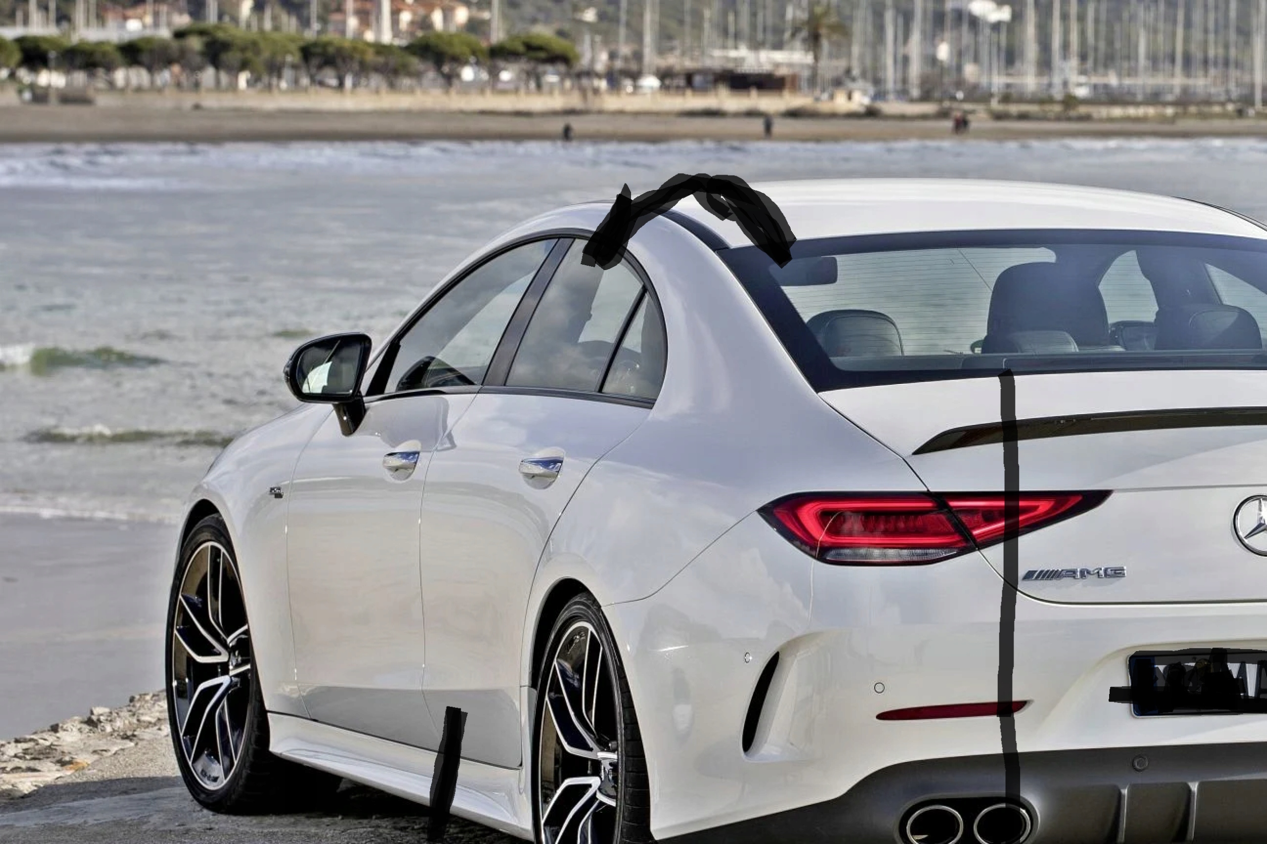 MERCEDES C257 ĆWIARTKA BŁOTNIK TYŁ LEWA