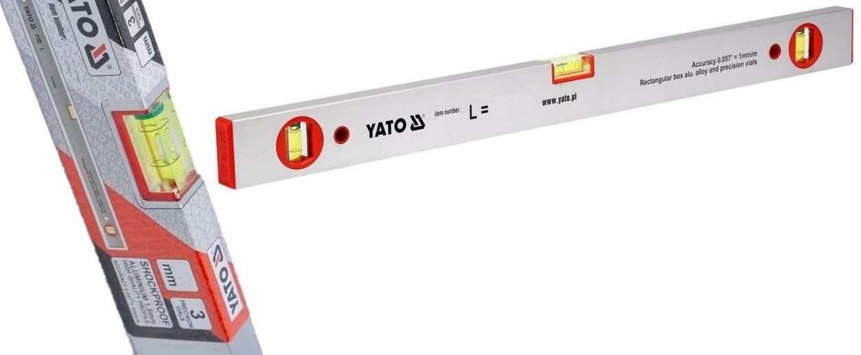 

Poziomnica Aluminiowa 3 Libelle 1m Yato YT-3004