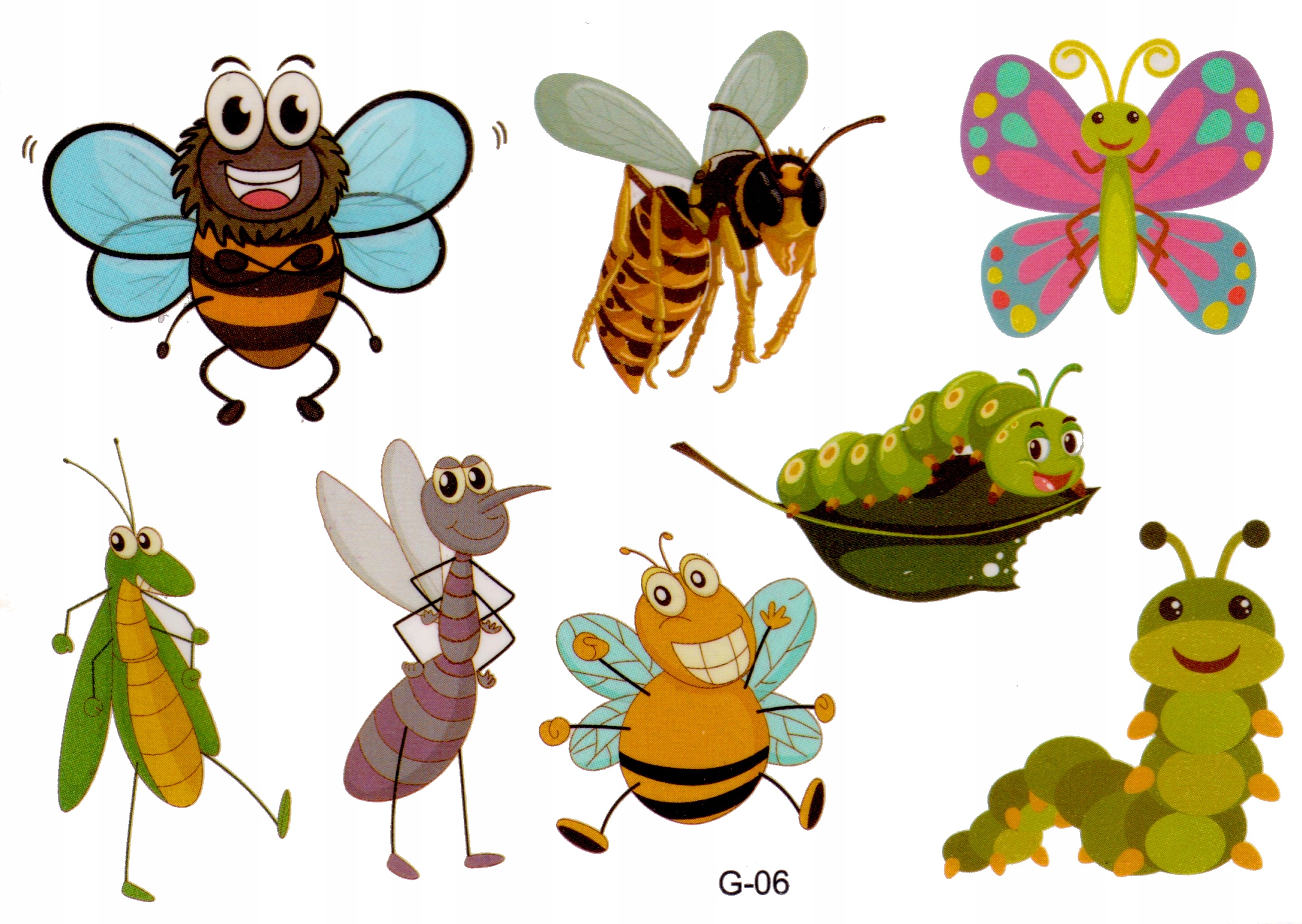 

Owady Tatuaże zmywalne tymczasowe dla dzieci owady