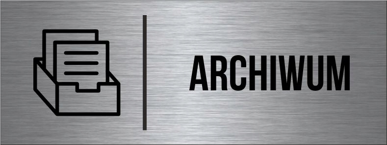 

Tabliczka Archiwum Aluminium Piktogram