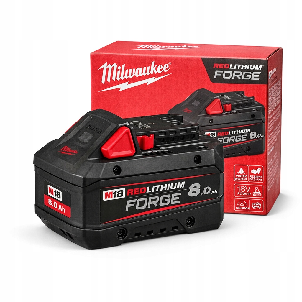 Akumulator Milwaukee M18 Forge 8Ah 18V wydajna bateria do narzędzi oryginał