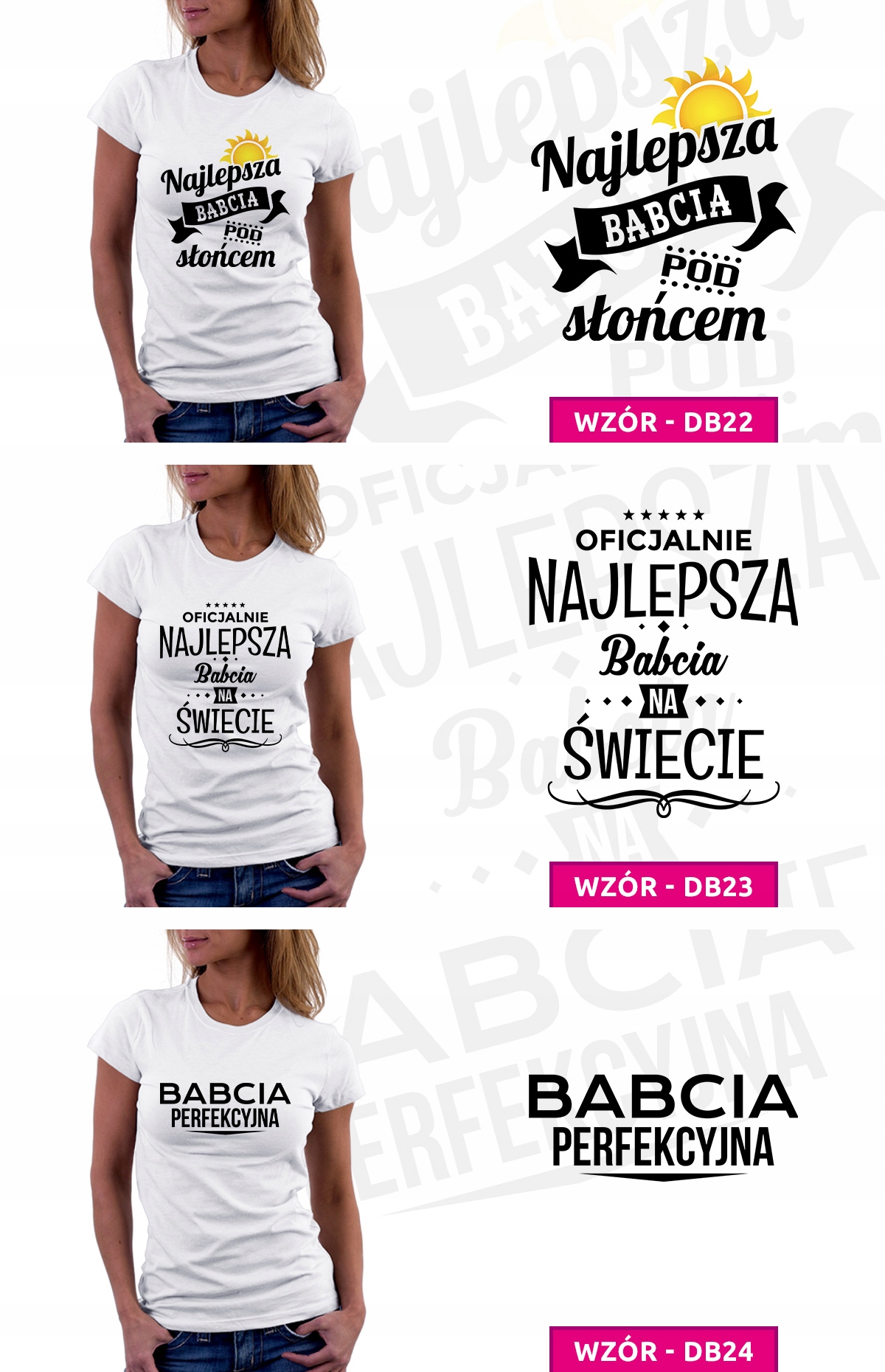 KOSZULKA NA DZIEŃ BABCI PREZENT SUPER BABCIA / XXL Linia plus size (duże rozmiary)
