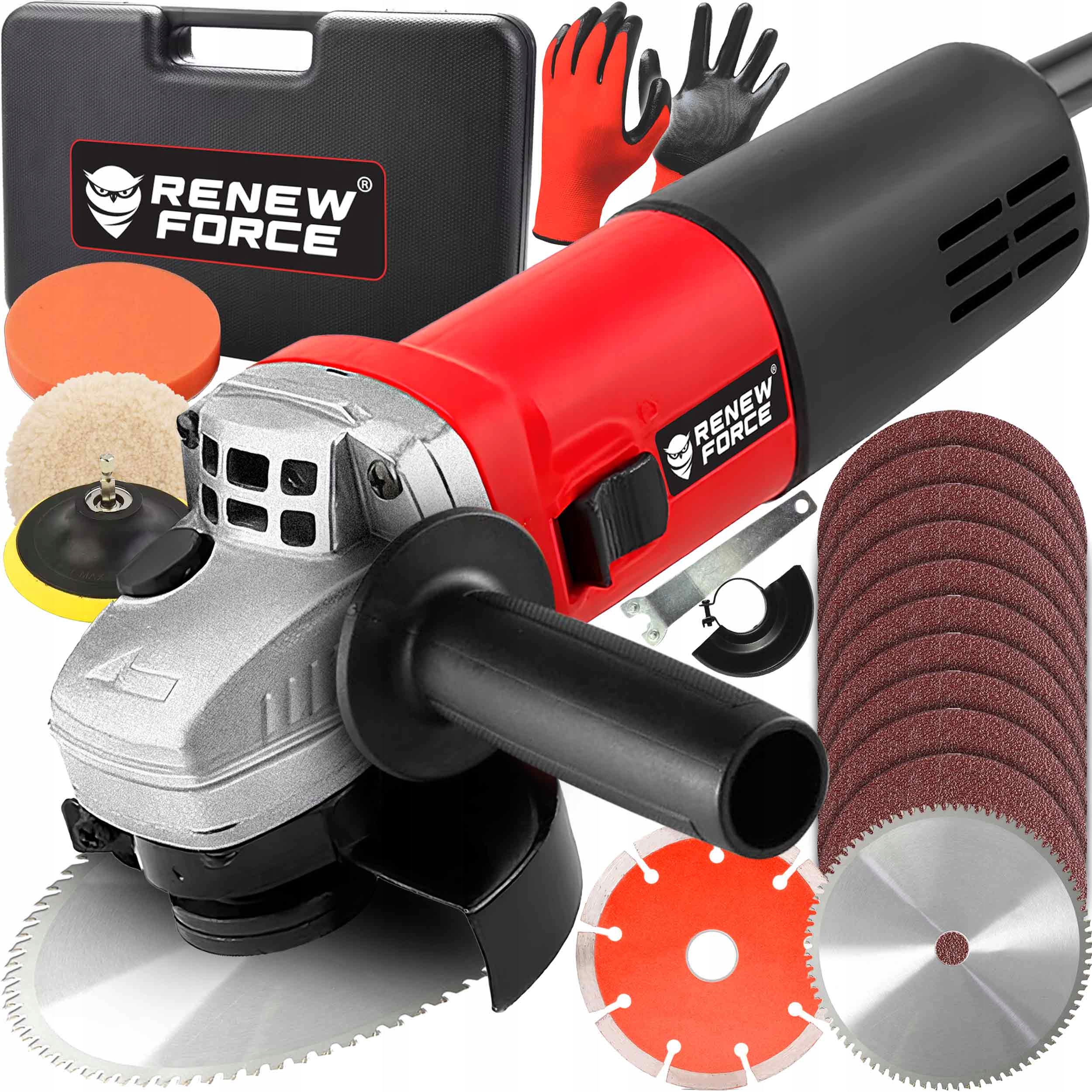 Szlifierka Kątowa Gumówka Kątówka Diax 1500W 125MM Z Regulacją Moc Tarcze