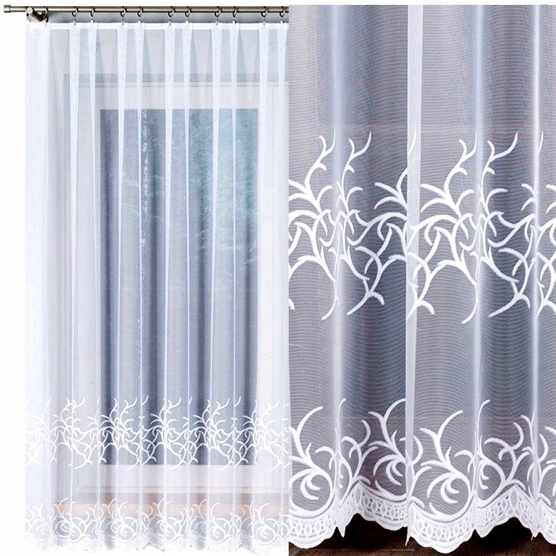 Záclona 500 x 180 cm rovná (hotová) s lemováním