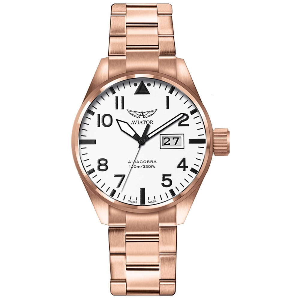 Pánské Hodinky Aviator V.1.22.2.152.5 růžové zlato