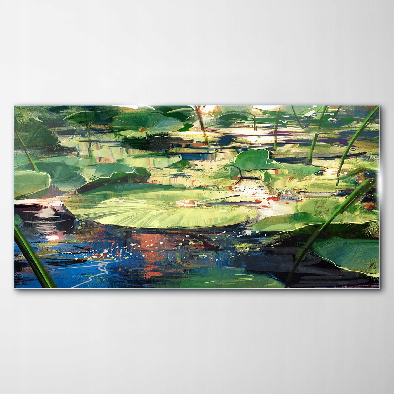 Obraz na skle Dekor Lotus Voda Rastlina 100x50