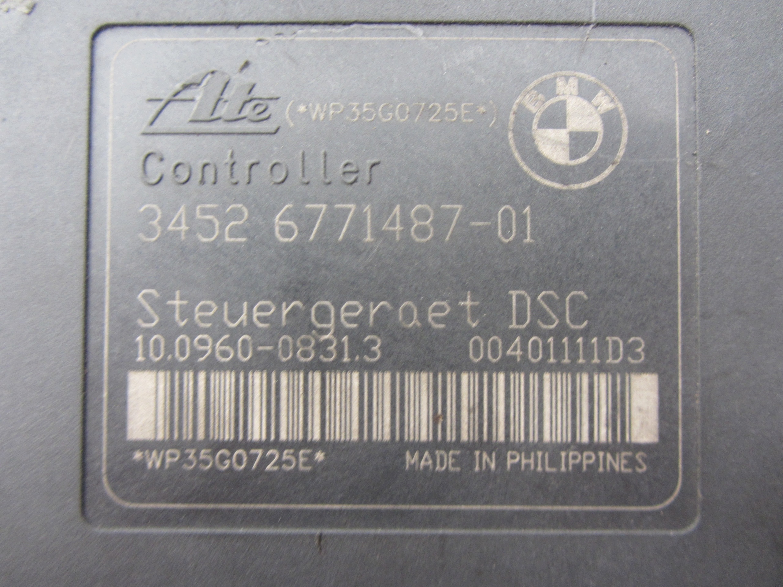 BMW 3 E90 modul DSC ABS 6771487 bedienteil 1 E87 bremsen pumpe 34516771486